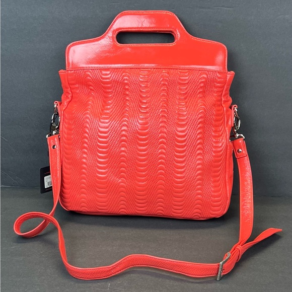 Hobo International Vibrant Red Tote Bag Crossbody Bag Shoulder Bag Leather - Picture 2 of 10